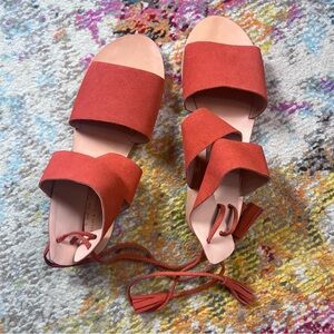 ABLE Women's Cruz Utility “Paprika” Suede Sandals